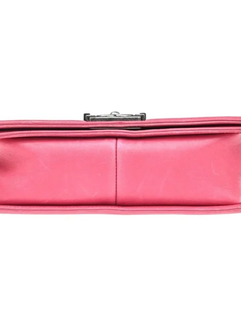 CHANEL CC Boy Chain Shoulder Bag Leather Pink SHW Italy
